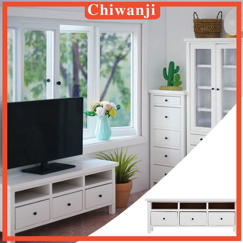 Mô Hình TV Có Ngăn Kéo Dùng Trang Trí Nhà Búp Bê 1: 12