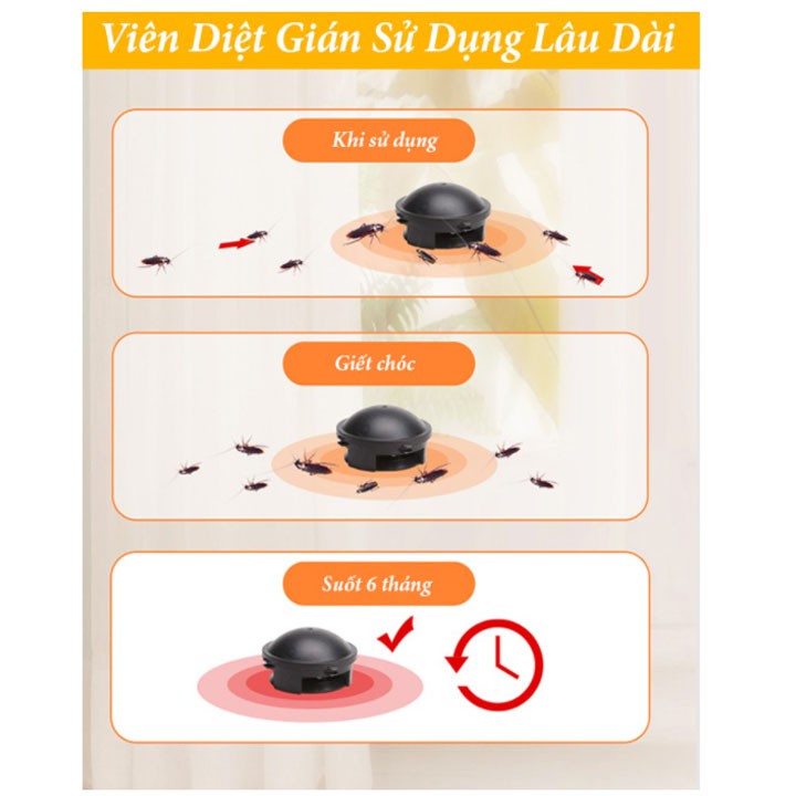 [Thánh diệt gián gây hại] Hộp 12 viên diệt dán diệt gián Nhật.