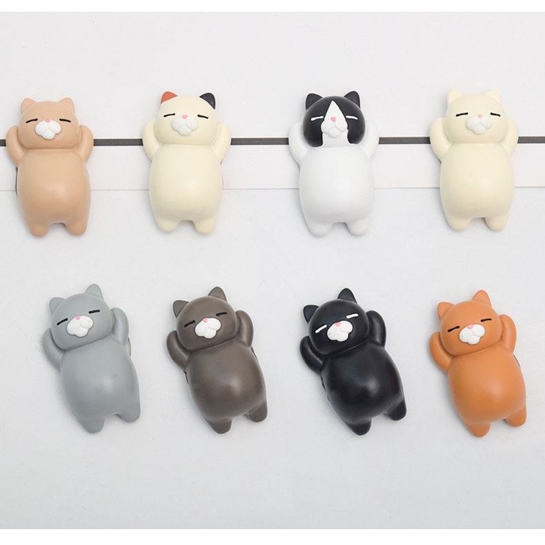 Bộ 8 Búp Bê Hình Mèo Và Cây Hoa Dễ Thương Dùng Trang Trí Xe Hơi