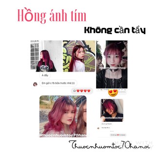 Thuốc nhuộm màu hồng ánh tím kèm trợ oxy