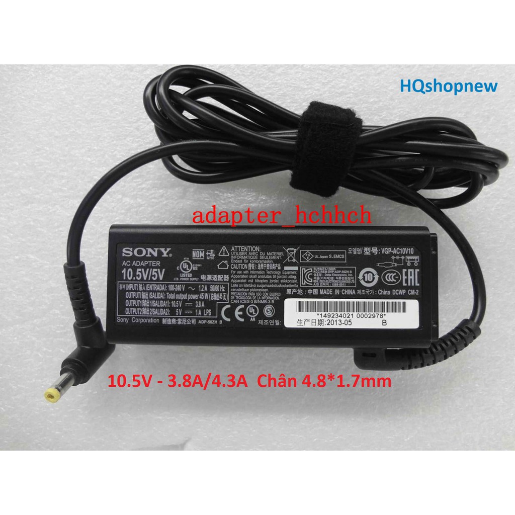 Sạc laptop sony 10.5V - 3.8A - 4.3A