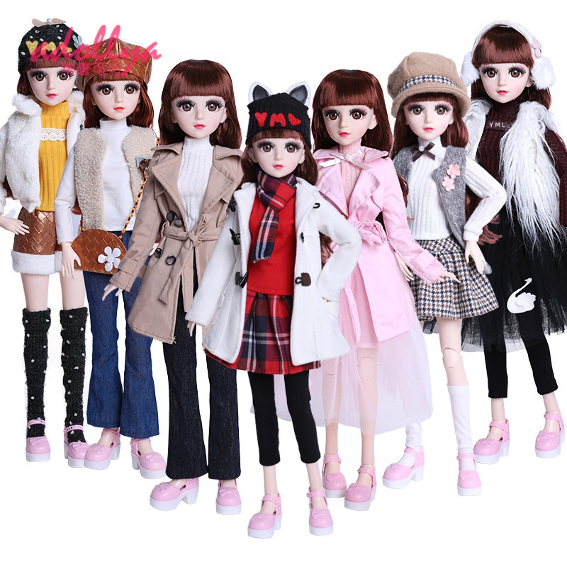 Set Áo Khoác + Quần Dài + Áo Khoác + Quần Lót Cho Búp Bê 1/3 60cm