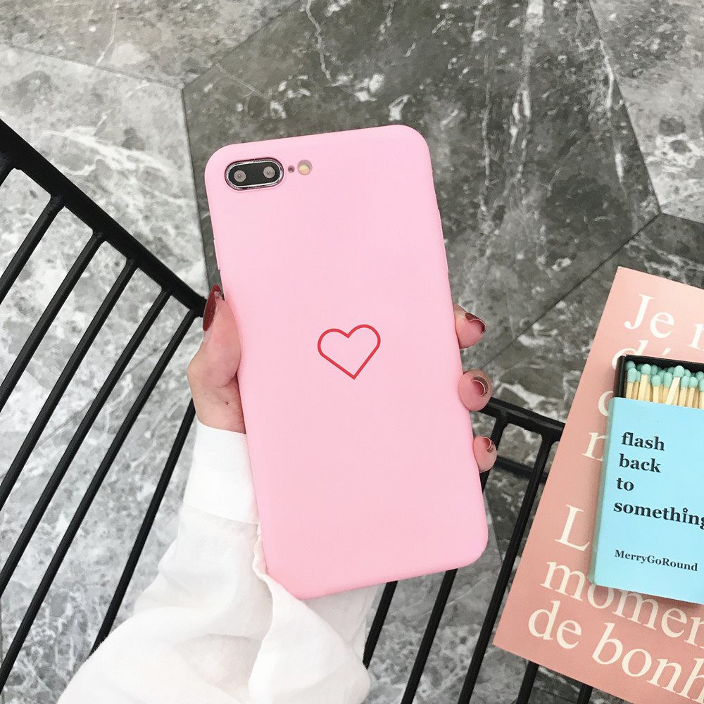 Ốp lưng iphone Tim bé nhỏ TPU trơn dẻo mềm 5/5s/6/6plus/6s/6splus/7/7plus/8/8plus/x/xr/xs/11/12/pro/max/plus/promax