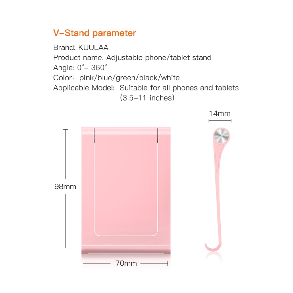 Giá đỡ KUULAA để bàn tiện lợi cho điện thoại/máy tính bảng | BigBuy360 - bigbuy360.vn