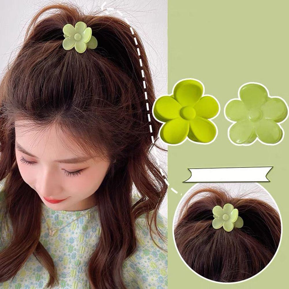 Kẹp Tóc Càng Cua Màu Xanh Lá Nhám Phong Cách Hàn Quốc Ngọt Ngào Dễ Thương Cho Bé Gái