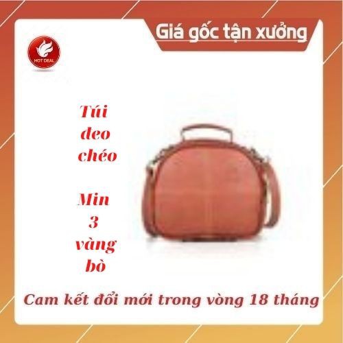 [Hàng cao cấp bảo hành 18 tháng] Túi đeo chéo Min 3 màu vàng bò cao cấp