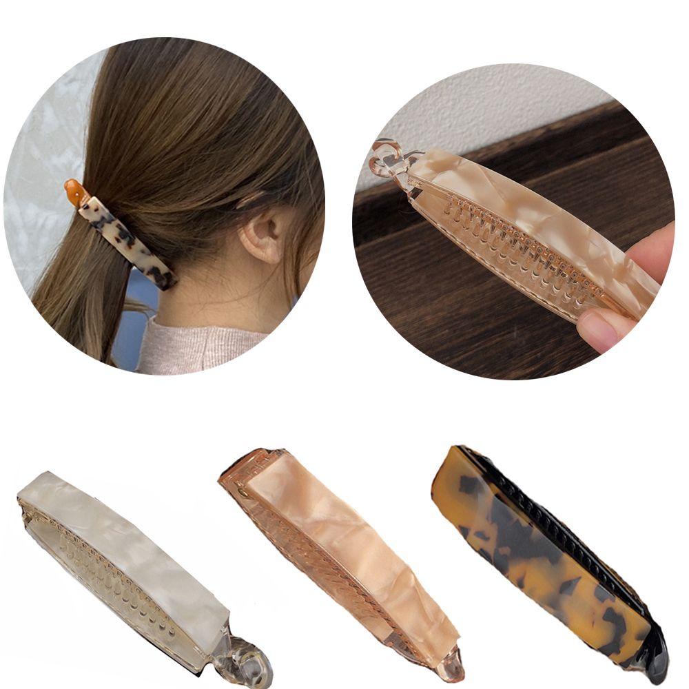 Kẹp Tóc Đuôi Ngựa In Họa Tiết Da Báo / Chuối Dễ Thương