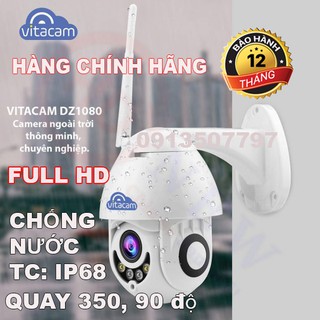 camera ngoài trời vitacam dz1080 xoay 350 độ, đàm thoại 2 chiều, chống lóa,chống nước
