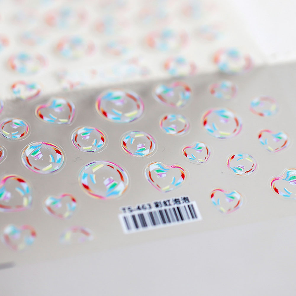 (Hàng Mới Về) Nhãn Dán Trang Trí Móng Tay 5D Trong Suốt Diy