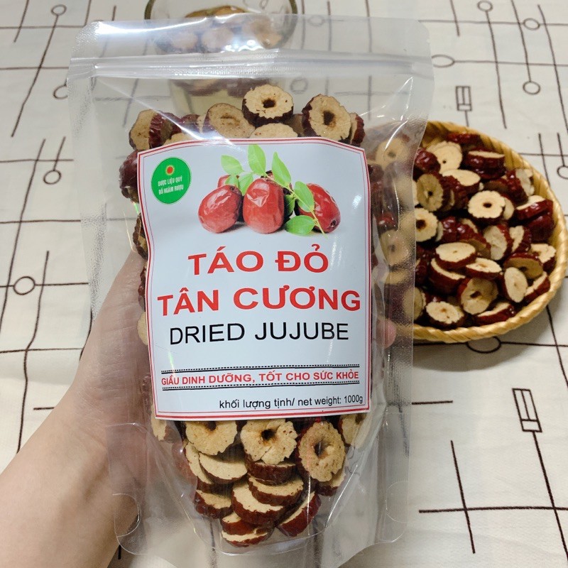 Táo đỏ Tân Cương thái lát loại thương hạng 500g - Dược Liệu Quý