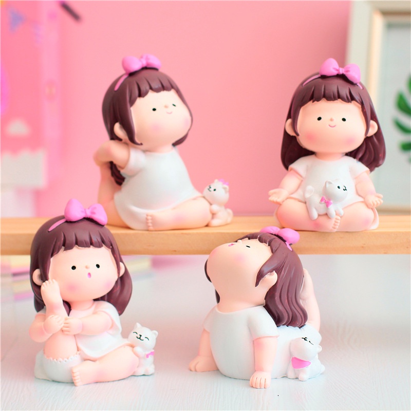Tượng Cô Gái Tập Yoga Đáng Yêu Size Lớn, Mô Hình Cô Gái Tập Yoga Trang Trí Nhà Cửa, Bàn Làm Việc, ô tô