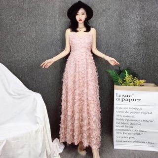 【ORDER】👄VÁY LÔNG VŨ 2s (S/M/L)👄