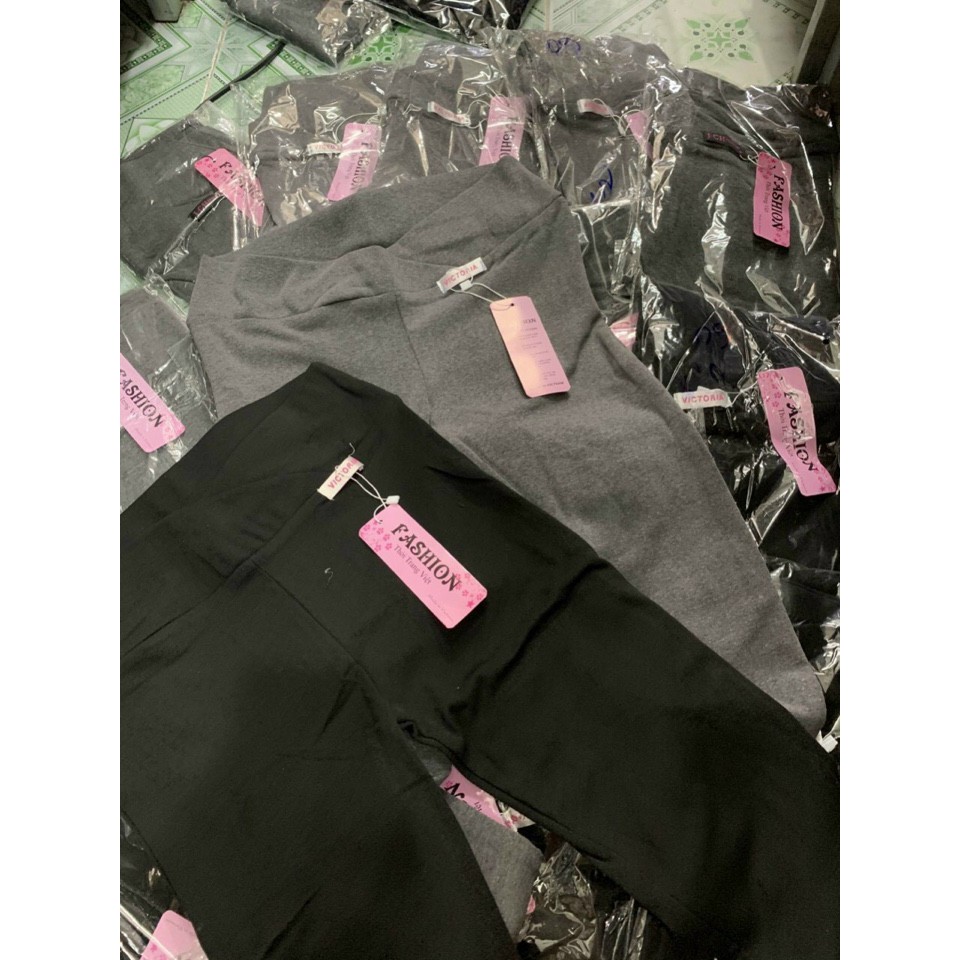 Quần bầu legging cạp chéo dài mác Hồng, rộng rãi, chất mịn