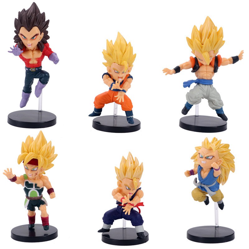 Combo 6 Mô hình nhân vật 7 viên ngọc rồng Dragon Ball Son Goku 8-10 CM - Bộ 1