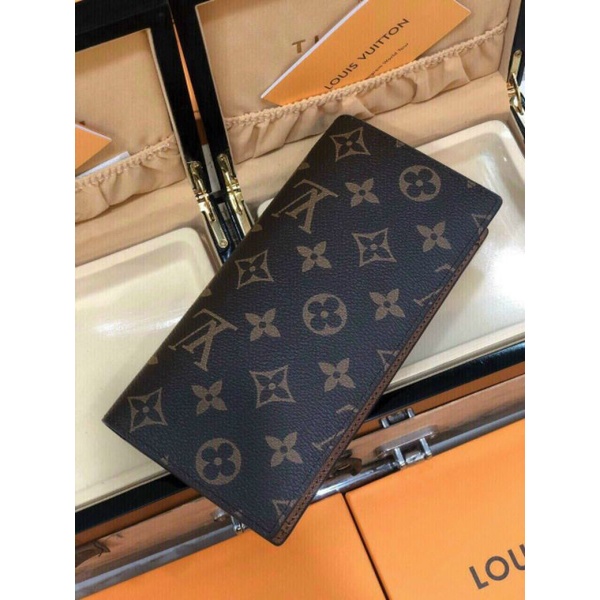 Ví nam lv dài da thật 6 màu logo sắc nét fullbox