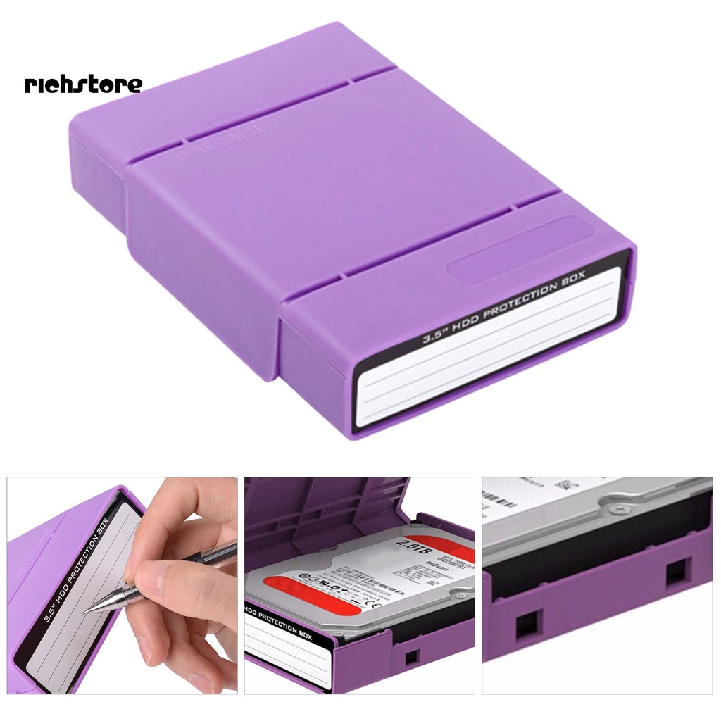 Hộp Đựng Ổ Cứng Chống Sốc Màu Trơn 3.5 Inch Ốp | BigBuy360 - bigbuy360.vn