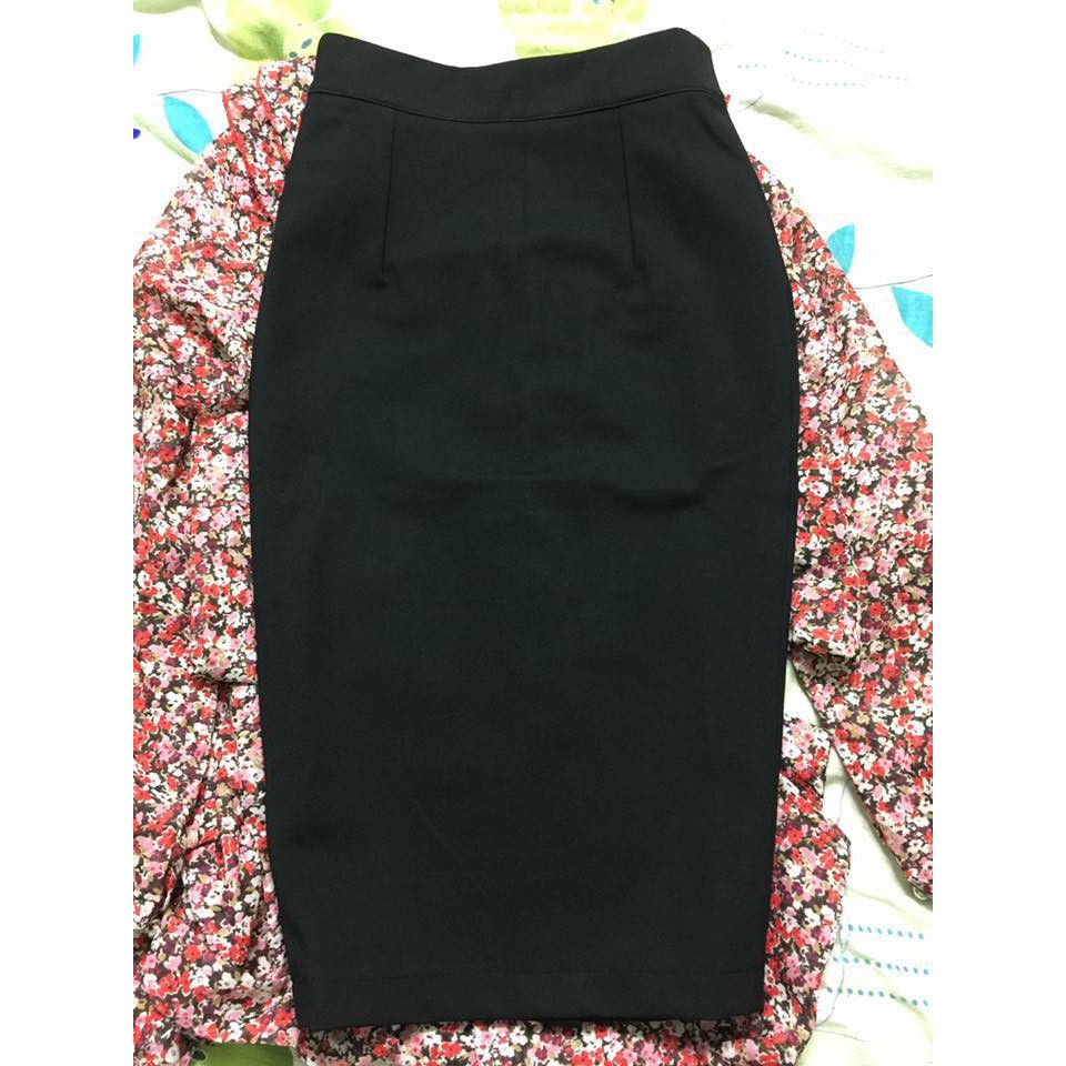 CHÂN VÁY BÚT CHÌ có khóa séc kéo sẻ sau dáng dài 70cm | BigBuy360 - bigbuy360.vn
