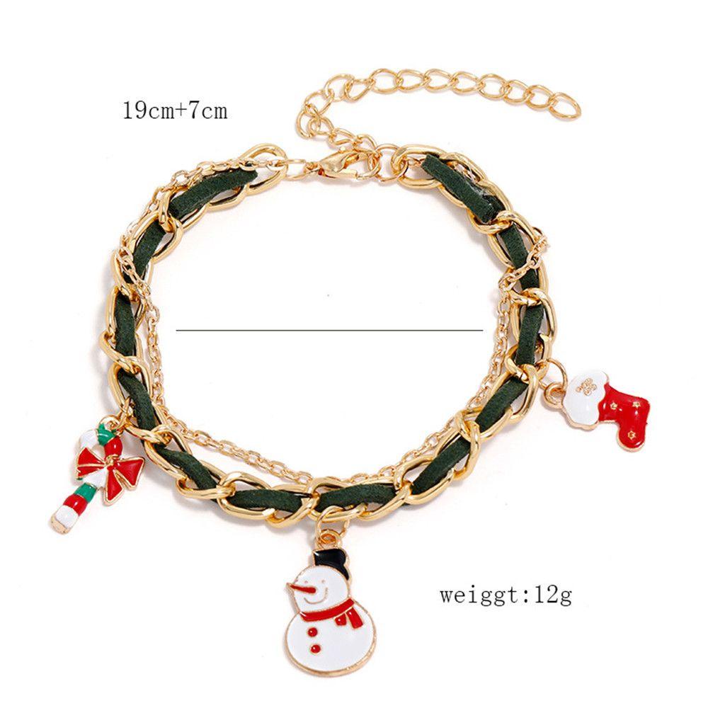 Vòng Tay Hợp Kim Mặt Hình Ông Già Noel Xinh Xắn Cho Nữ