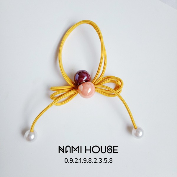 2 Cột tóc nơ nhiều màu mẫu mới có tua rua style hàn quốc - namimi
