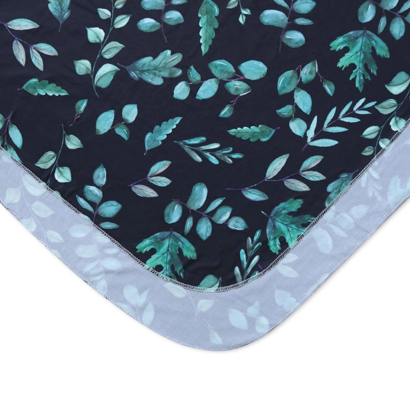 Bộ 2 Món Túi Ngủ Cotton Gồm Chăn Quấn Và Nón In Họa Tiết Lá Cây Cho Bé Sơ Sinh