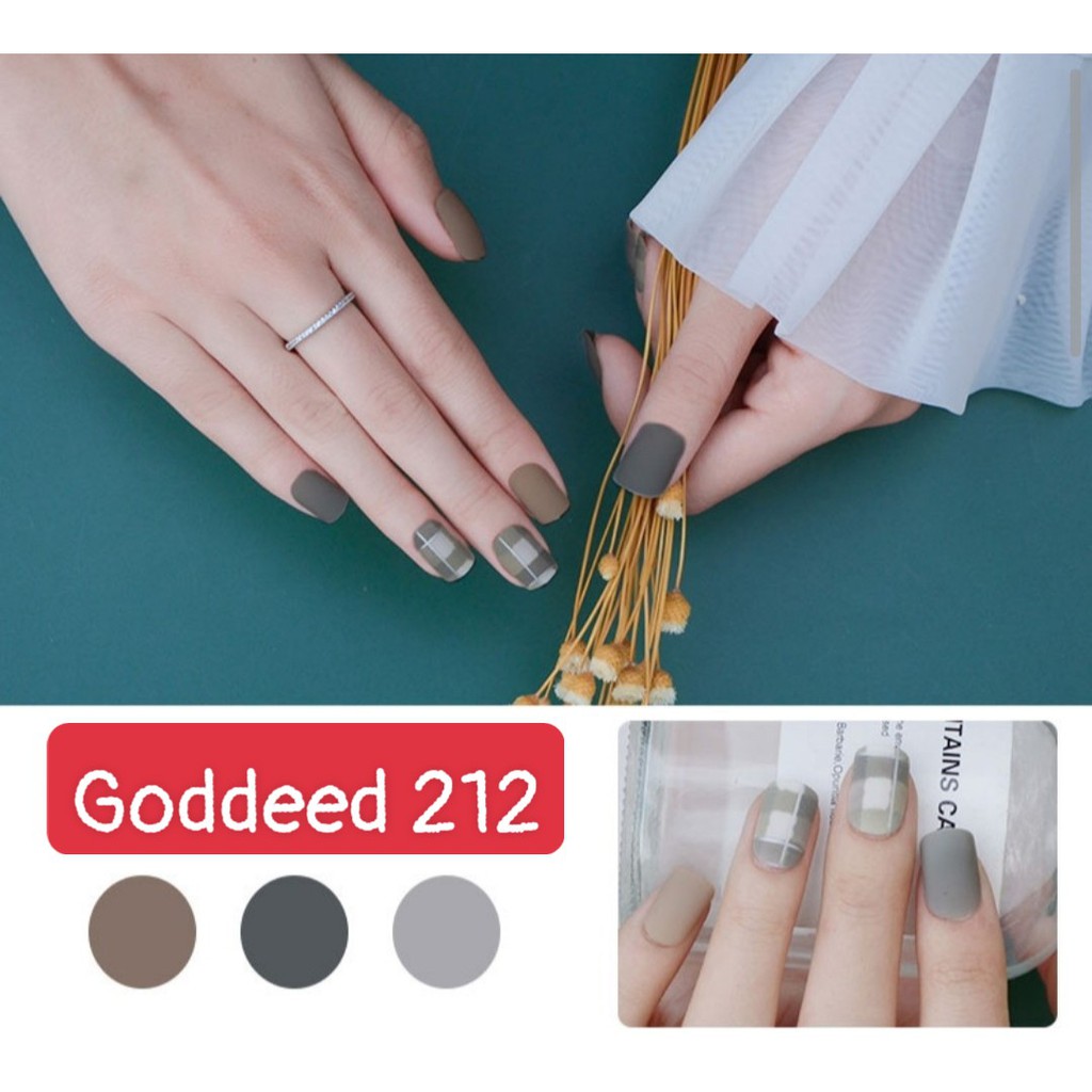 {Nailbox 212} - HỘP 30 MÓNG DÁN  GODDEED CAO CẤP HÀN QUỐC sẵn keo sau móng