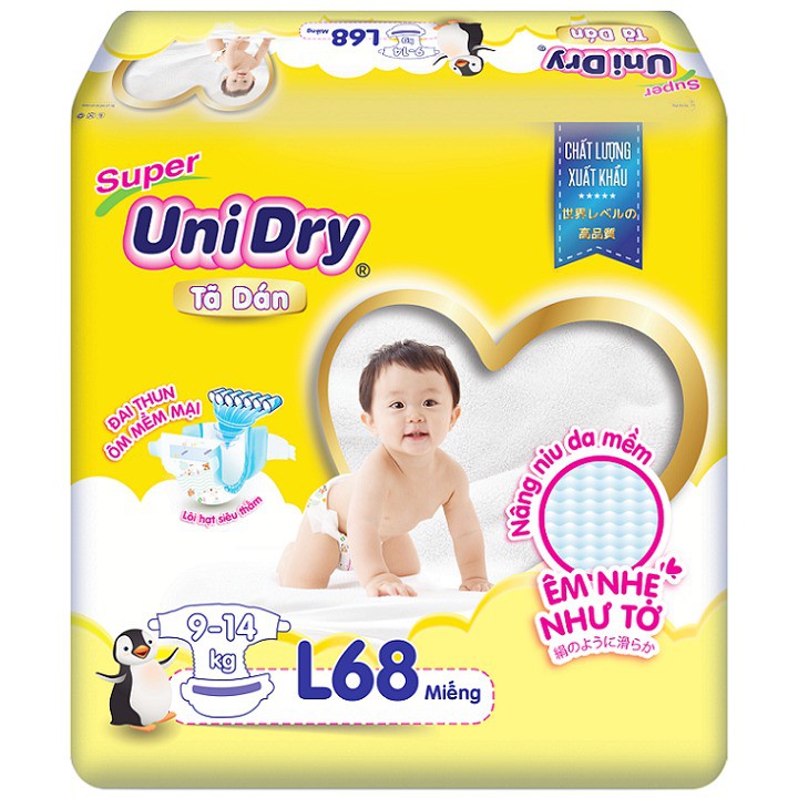Tã Bỉm DánQuần Unidry [M74 Quần, M76 Dán , L68, XL62]...