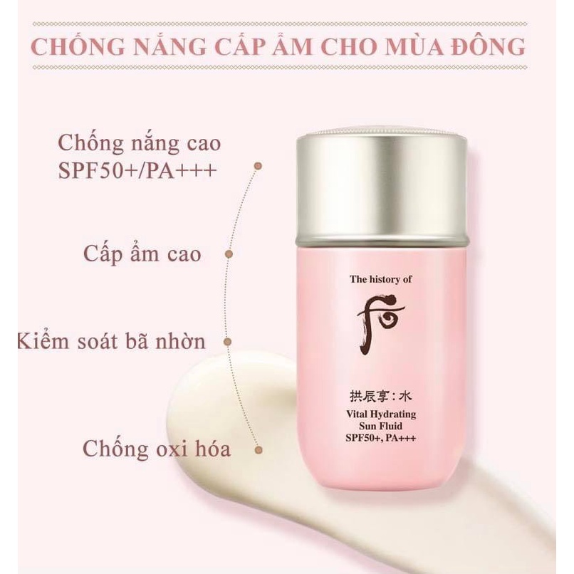 KEM CHỐNG NẮNG WHOO SOO VITAL HYDRATING SUN FLUID 80ML CHÍNH HÃNG - 10565