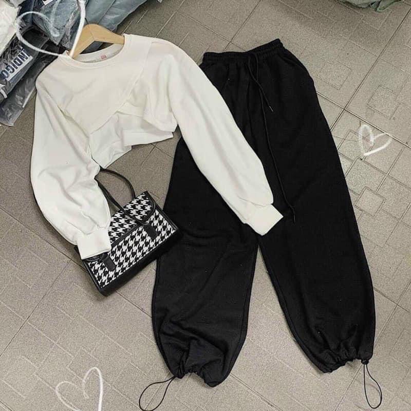 [Rẻ Vô Địch]Set 3 Món Quần Bom+ Áo Thun Croptop Kèm Áo Dây( Kèm video và ảnh thật)