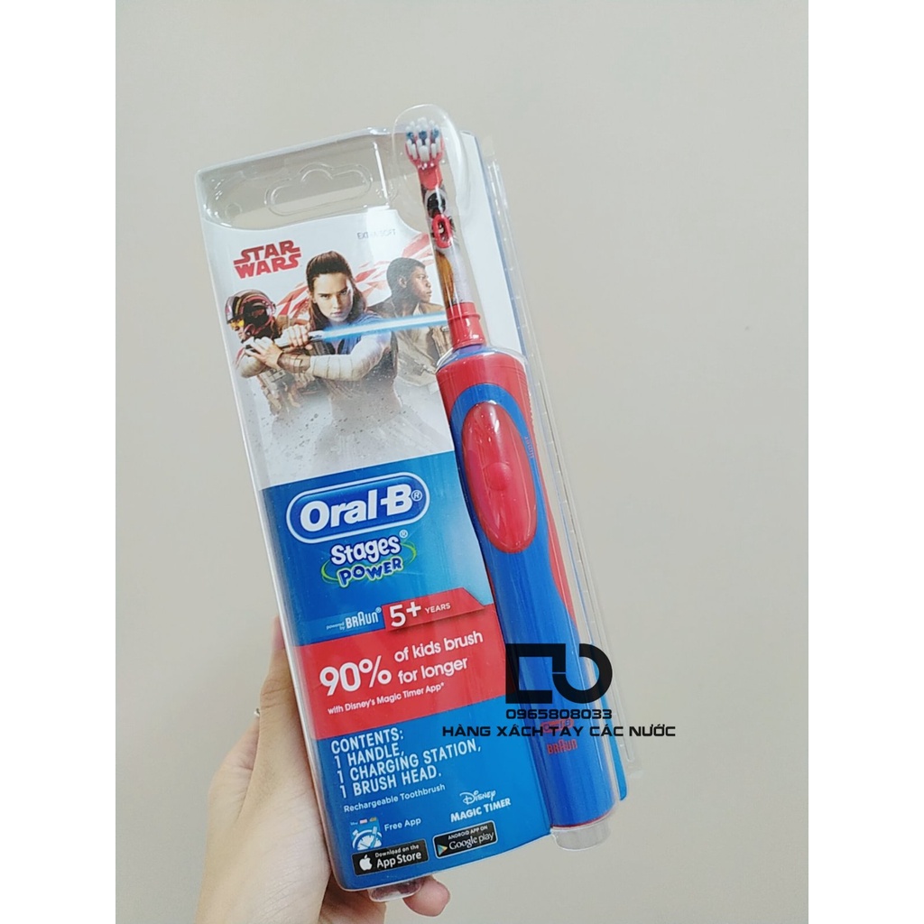 Bàn chải máy đánh răng Oral B trẻ em Úc - Nhật
