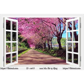 TRANH DÁN TƯỜNG 3D PHONG CẢNH THIÊN NHIÊN ĐẸP - TRANH CỬA SỔ NHÌN RA PHONG CẢNH DÁN TƯỜNG