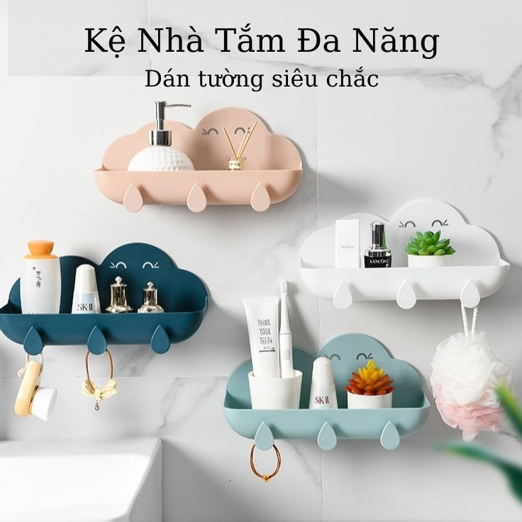 Kệ Nhà Tắm Đám Mây Mẫu Mới Kệ Để Đồ Dán Tường Siêu Chắc