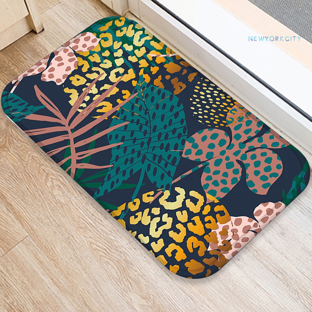 Thảm Chùi Chân Mềm Mại Chống Trượt Hình Chiếc Lá 40x60cm Dành Cho Phòng Khách / Phòng Tắm