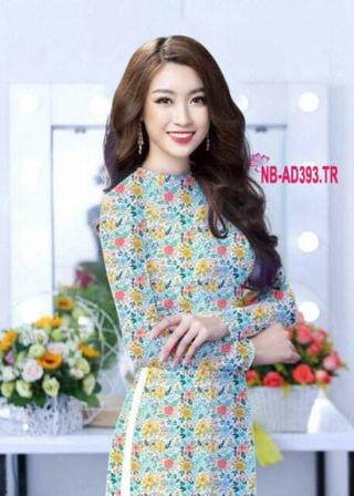 Vải áo dài hoa nhí
