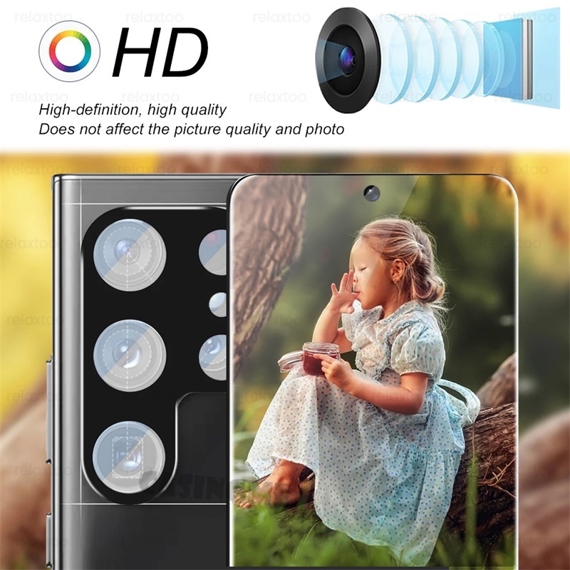 Kính Cường Lực 3D Bảo Vệ Camera Cho Samsung Galaxy S22Ultra S22+ S22 S21 S20 FE Plus Note20 Ultra