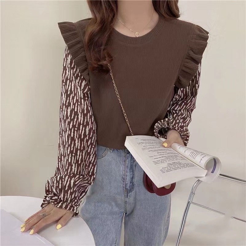 Áo len tay dài phong cách Hàn Quốc thiết kế mới thời trang xuân thu cho nữ