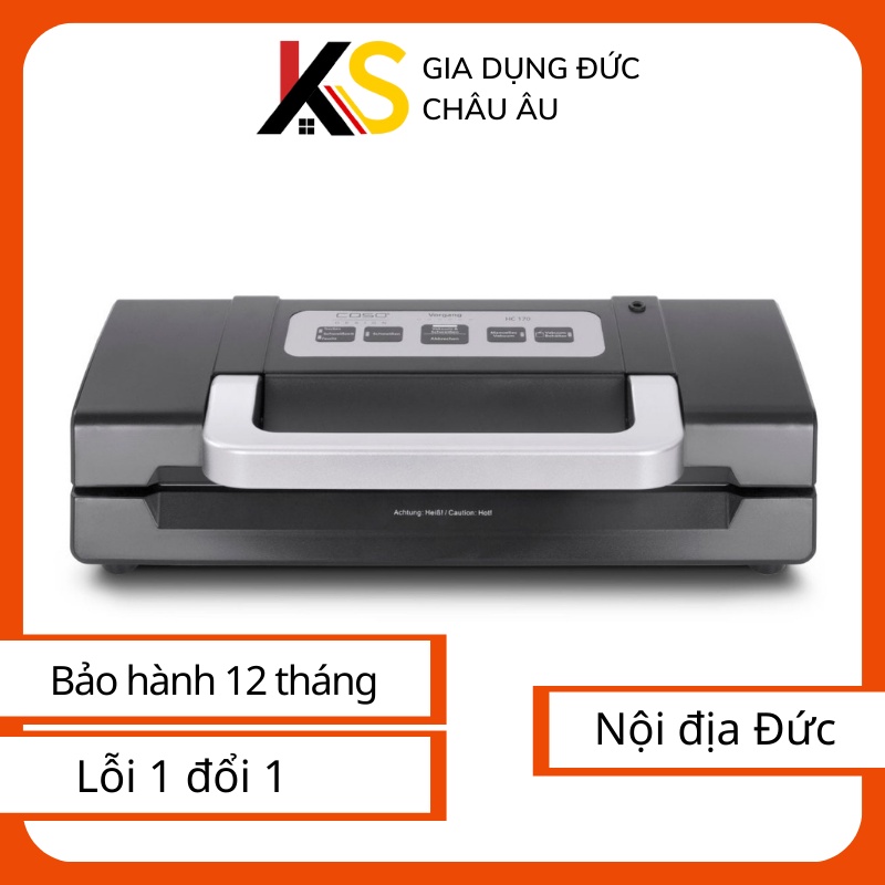 Máy Hút Chân Không Caso Bar HC 170 có khay đựng nước chống trào có thể tháo rời, có thể điều chỉnh thời gian hút