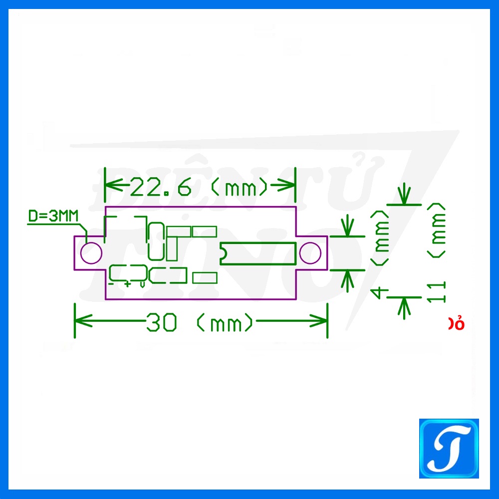 Đồng Hồ Đo Điện Áp Nhỏ Gọn Kích Cỡ 0.28 Inch Dãi Đo 0 đến 100VDC 3 Dây