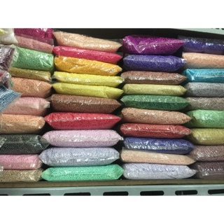 3400 Hạt bẹt (hạt cườm nhựa) 4mm(ib chọn màu) 100gr