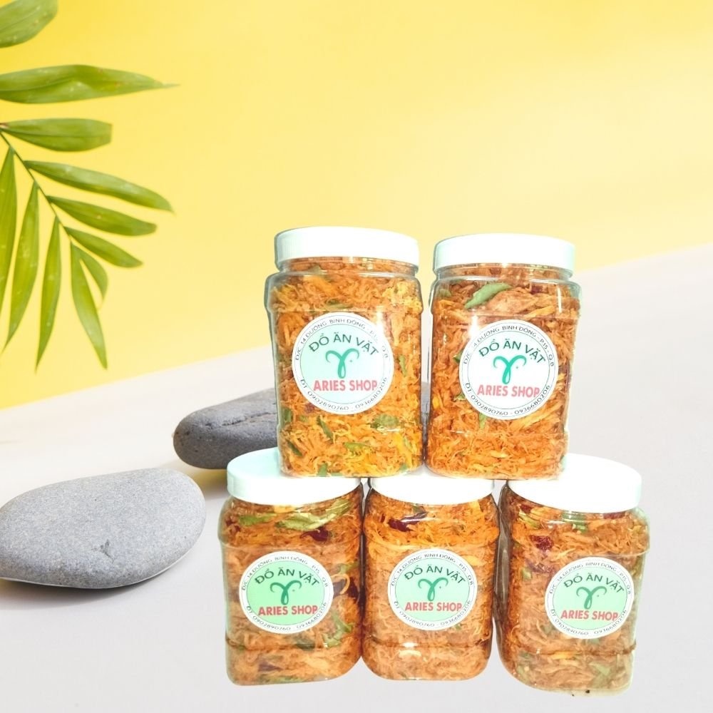 Khô Gà Lá Chanh Giòn Cay hộp 250g, 500g - Aries Shop