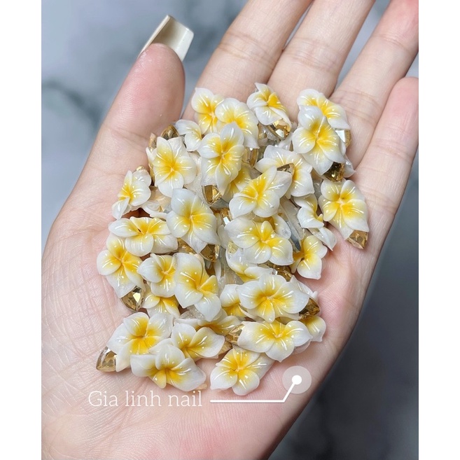 Hoa bột nail | Hoa gắn móng tay | Hoa ly ( set 2 bóng/10 bông )