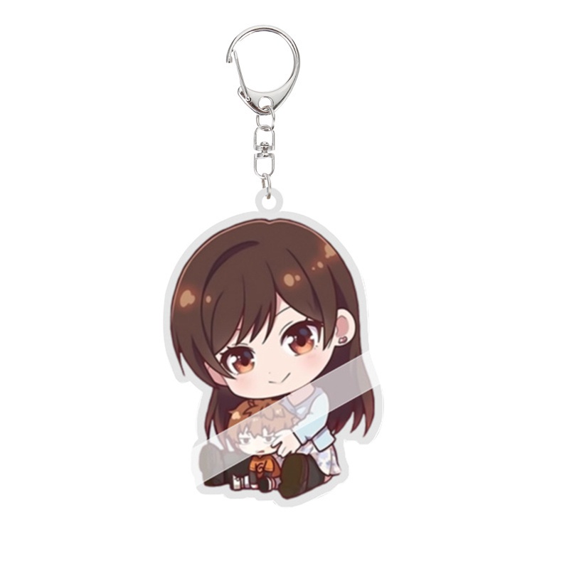 Móc khóa nhựa acrylic phong cách nhân vật hoạt hình Mizuhara Chizuru Sumi Ruka