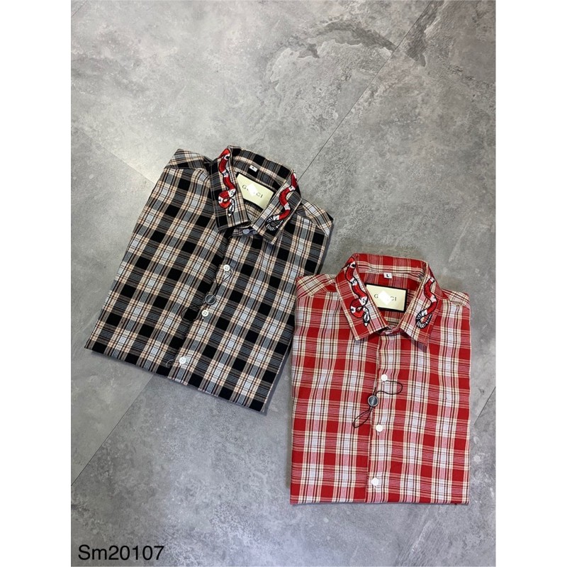 Sơ Mi Kẻ Thêu Rắn Hót Hít | BigBuy360 - bigbuy360.vn