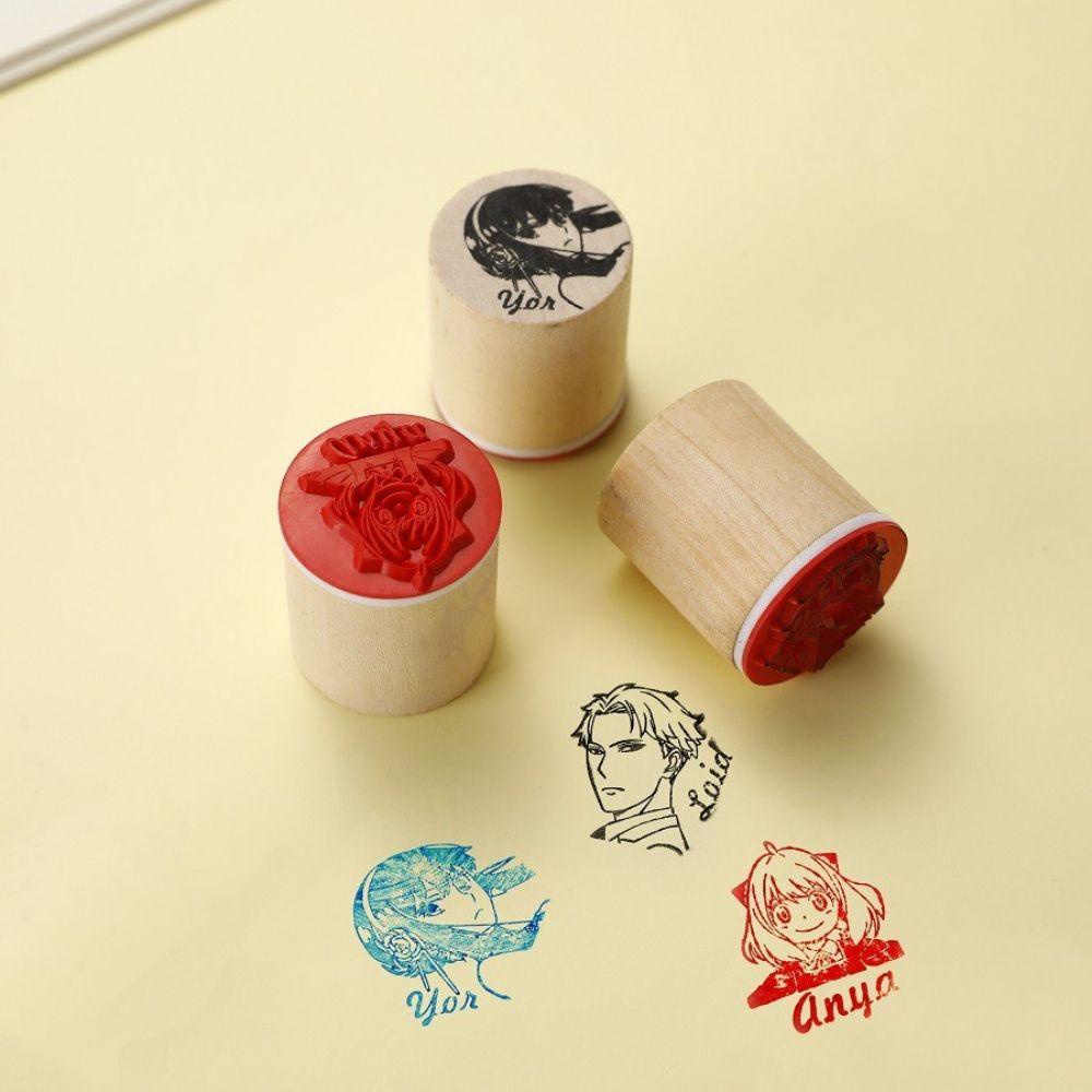 ELEGANT Con Dấu Gỗ In Chữ Anya Forger Spy X Family Phong Cách Vintage Dùng Trang Trí Sổ Tay DIY