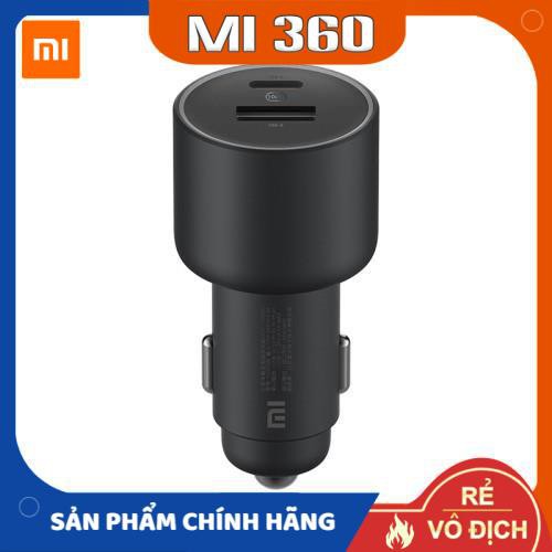 Cốc Sạc Ô Tô Xiaomi 1A1C 100W✅ 2 Cổng Sạc Ra, Đèn Led Báo Thông Minh✅ Hàng Chính Hãng