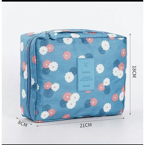 Túi đựng mỹ phẩm mini Multi Pouch Hàn Quốc 20cm - túi vải du lịch mini tiện dụng