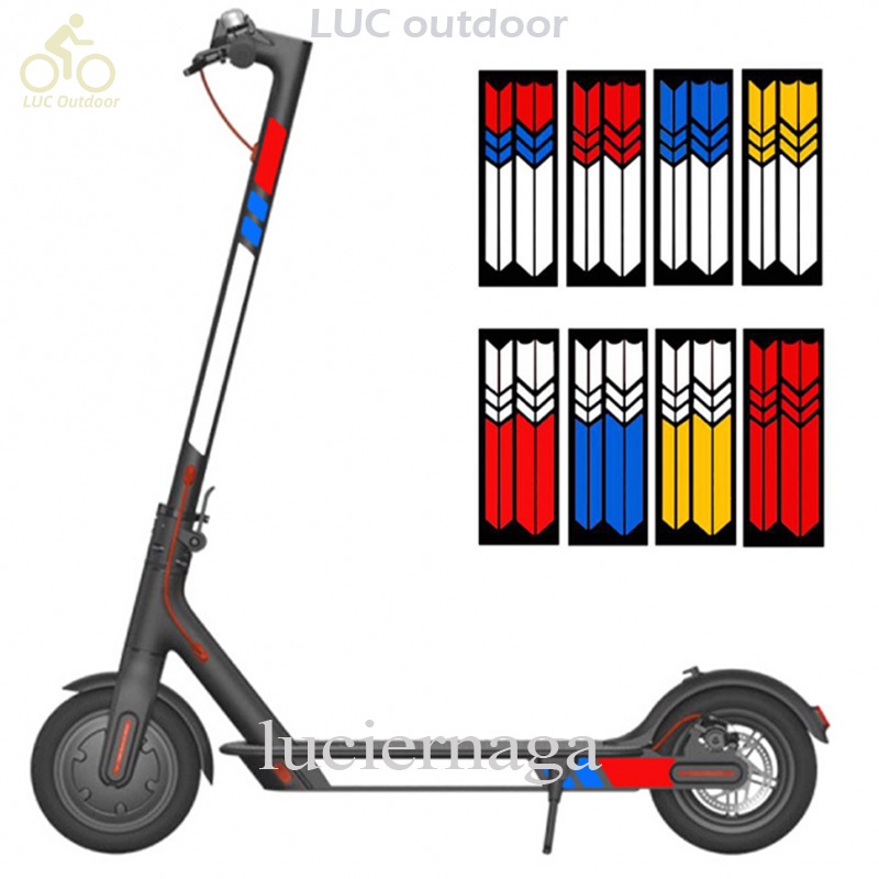 Bộ 2 Miếng Dán Phản Quang Cảnh Báo An Toàn Cho Xe Scooter Điện xiaomi M365/pro/1S/pro 2