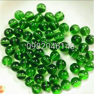Hạt đá màu xanh lá 8mm ( gói 60v )