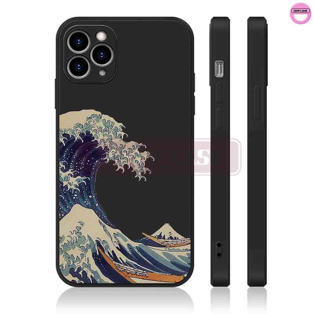 Ốp iPhone SN2195 Hình Sóng Nhật Chống Sốc iPhone Happy Case