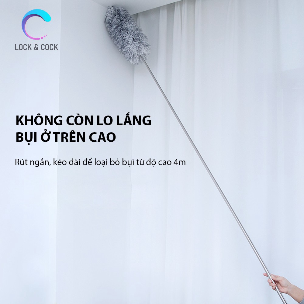 Chổi quét bụi,cây phất trần thông minh hút bụi, màng nhện tiện lợi