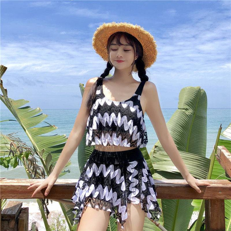 Swimwear two-piece Korean style lace coordination for women | BigBuy360 - bigbuy360.vn
